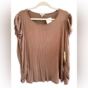 NWT puffed sleeve blouse | Lily White | XL